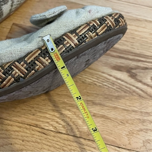 Rocket Dog wedge sandals metallic gold linen bow tie front, woven wedge heel 9.5 - Picture 12 of 12